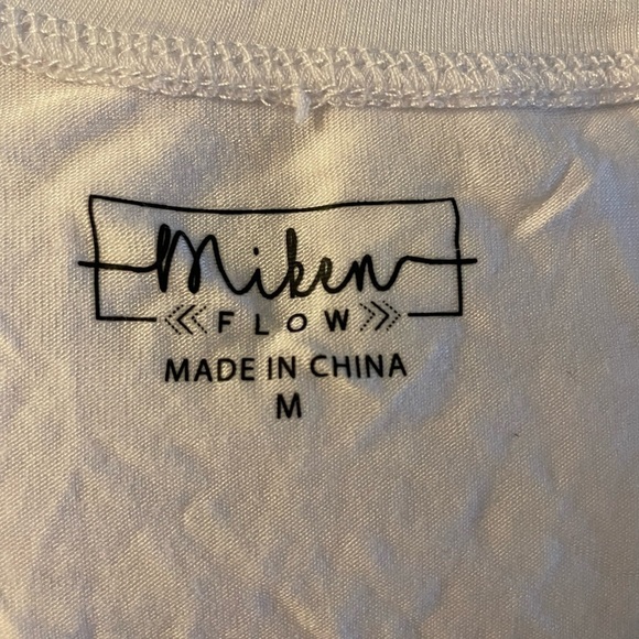 Miken flow tank top white green tank top One Lucky Mama medium size - Picture 8 of 8